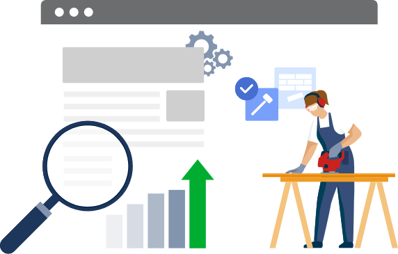 Handwerker SEO Grafik