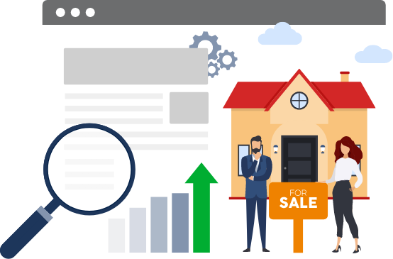 SEO für Immobilienmakler Grafik