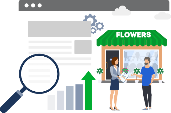 SEO für kleine Unternehmen Grafik