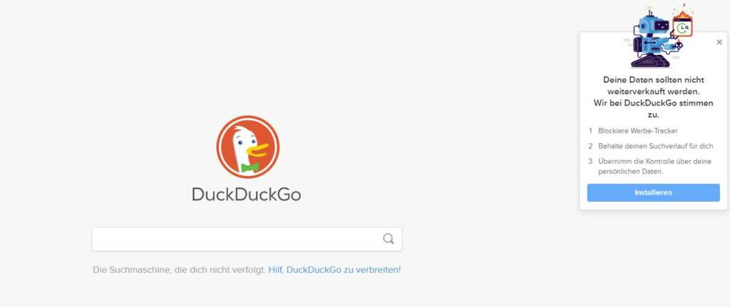 duckduckgo Suchfeld