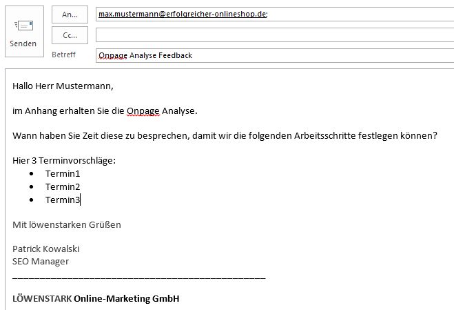 E-Mail mit Termin