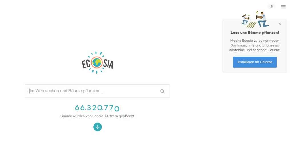 ecosia Suchfeld