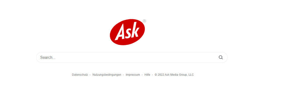ask.com Suchmaske