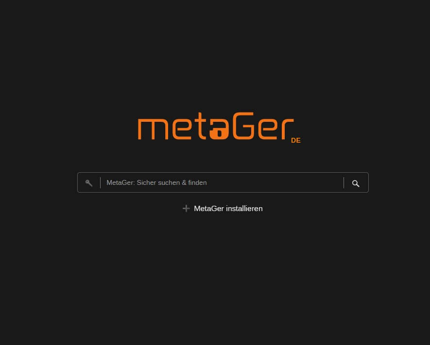 MetaGer Suchmaske