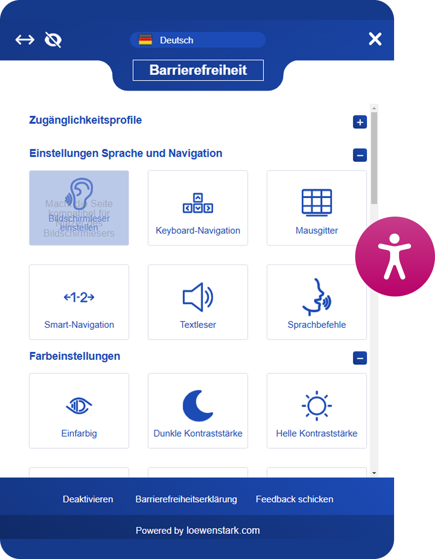 Barrierefreiheit Widget