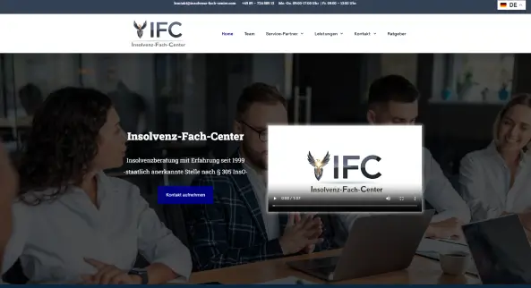 Screenshot Insolvenz-Fach-Center GmbH