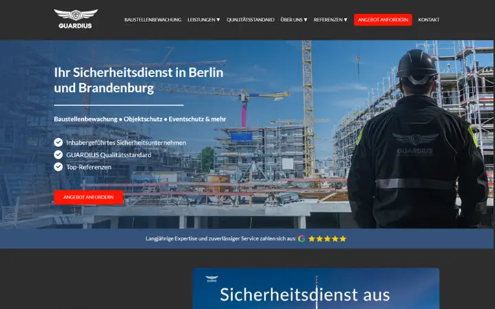 Screenshot Guardius GmbH