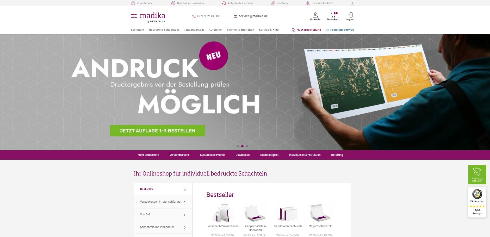 Screenshot Madika.de