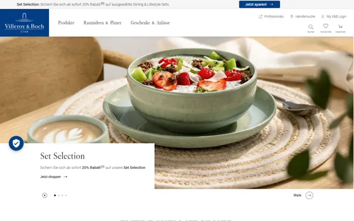 Screenshot Villeroy & Boch