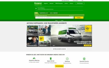 Screenshot Europcar Autovermietung