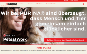 Screenshot Nestlé Purina