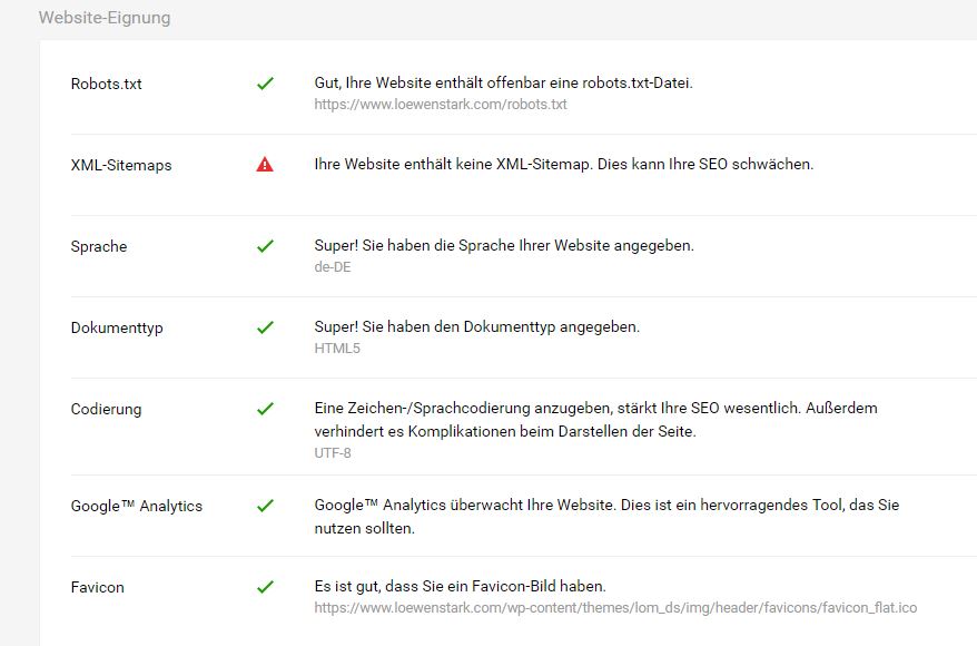 Warnungen SEO Quake