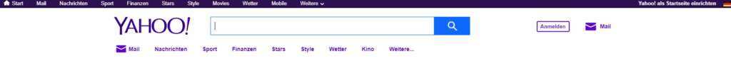 yahoo! Suchfeld
