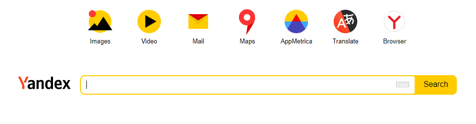 Yandex Suchfeld